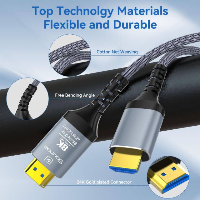 Оптоволоконний HDMI кабель довжина 5 метрів  8K60Hz 4K120Hz