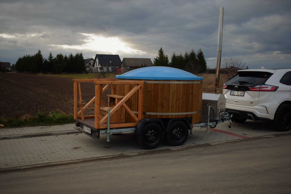 Wynajem Mobilna Balia Ruska bania Spa Jacuzzi Hydromasaż i Aeromasaż
