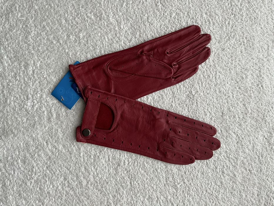 NOWE rękawiczki całuski damskie czerwone