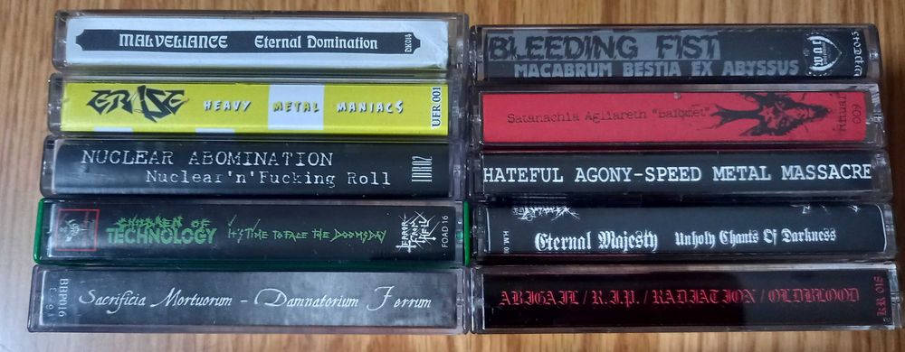 Cassetes Heavy Black Death Thrash Metal