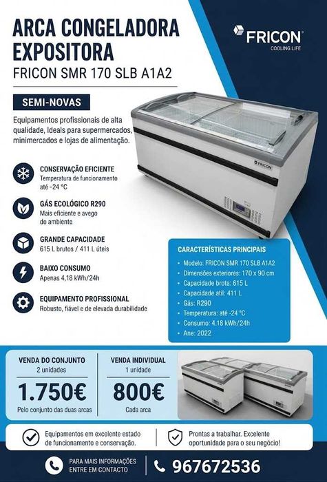 Arca congeladora expositora.