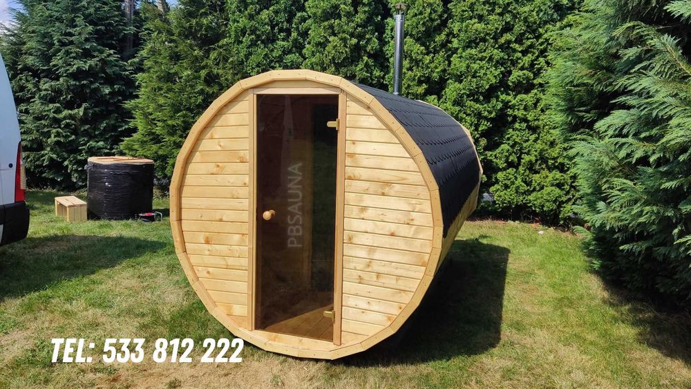 Sauna Ogrodowa 2,5x2 Samodzielny montaż BECZKA