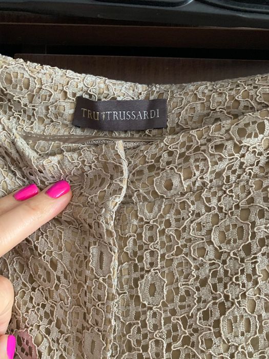 Spodnie Trussardi efekt koronki 38