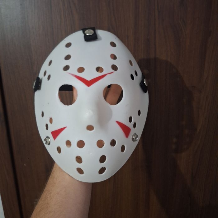 Maska hokejowa / horror – biała, cosplay, Halloween