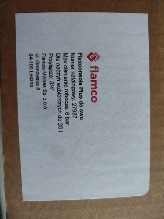 Flamco Grupa bezpieczeństwa do C.W.U.