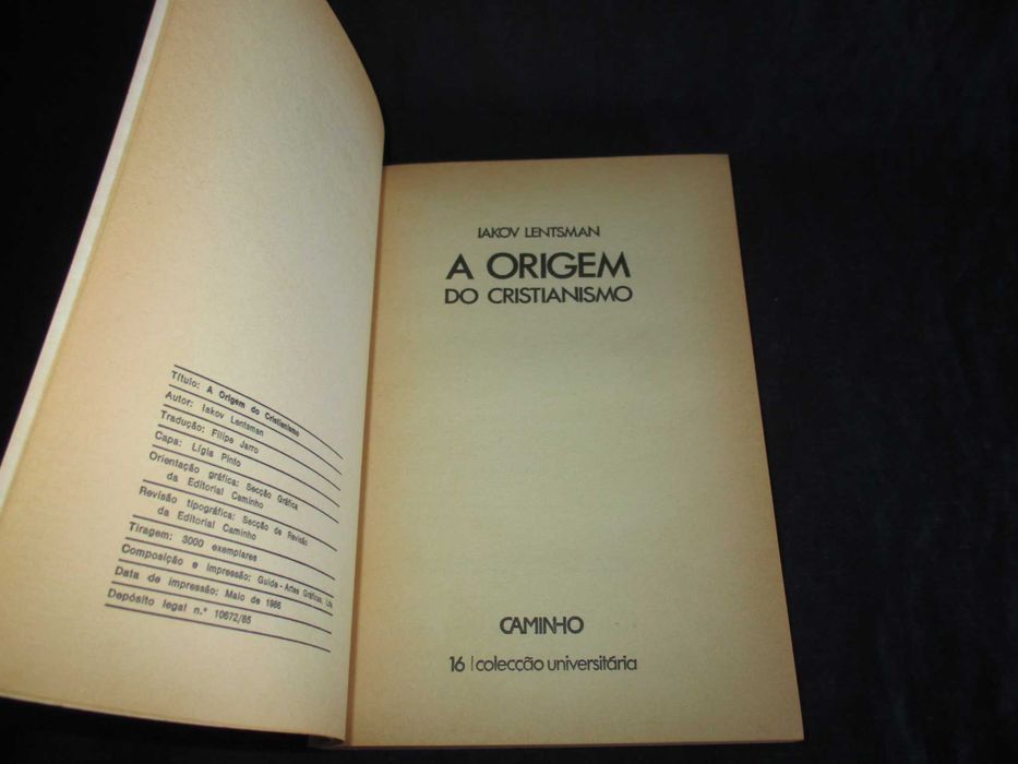 Livro A Origem do Cristianismo Ianov Lentsman