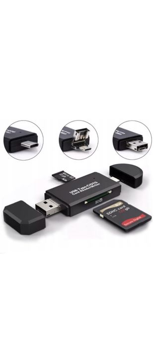 Czytnik kart SD MicroSD USB usb-C mikro USB 5w1