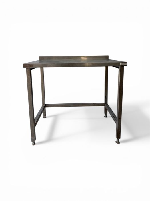 Stół gastronomiczny nierdzewny 100x90 z rantem – solidny / warsztatowy