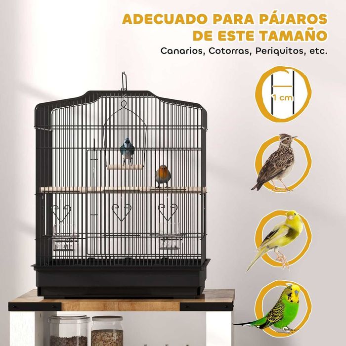 Gaiola para Aves 46L x 36P x 60A cm