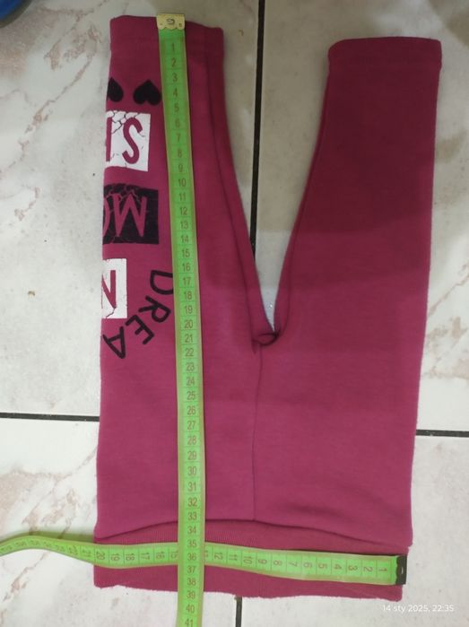 Zestaw jesienno- zimowy  spodnie ocieplane + bluza 74