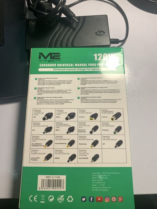 Carregador Universal para Portátil - Excelente Estado!