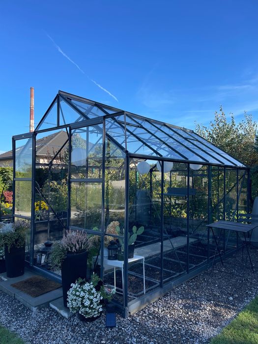 Szklarnia S2020 Lams Laurus 9,7m2 Aluminium -  Szkło hartowane, Wysoka