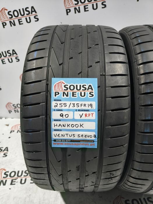 2 pneus semi novos 255-35R19 Hankook - Oferta dos portes