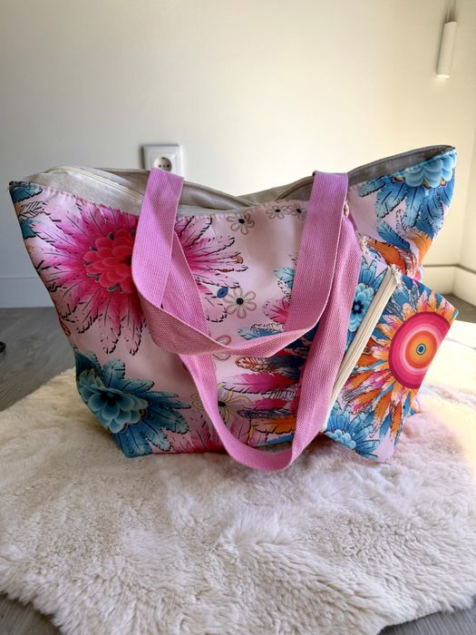 Saco praia + necessaire novo