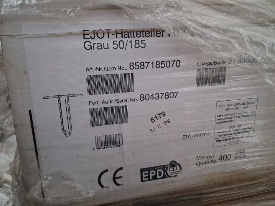 Talerzyk BAUDER HTK2G EJOT 50/185 mm  do mocowania membran dachowych