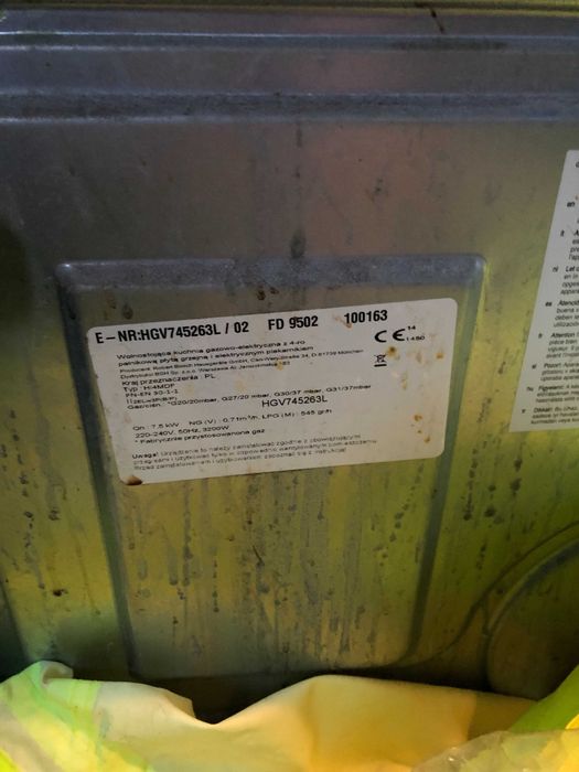 Kuchenka gazowo elektyczna Bosch 4 palniki