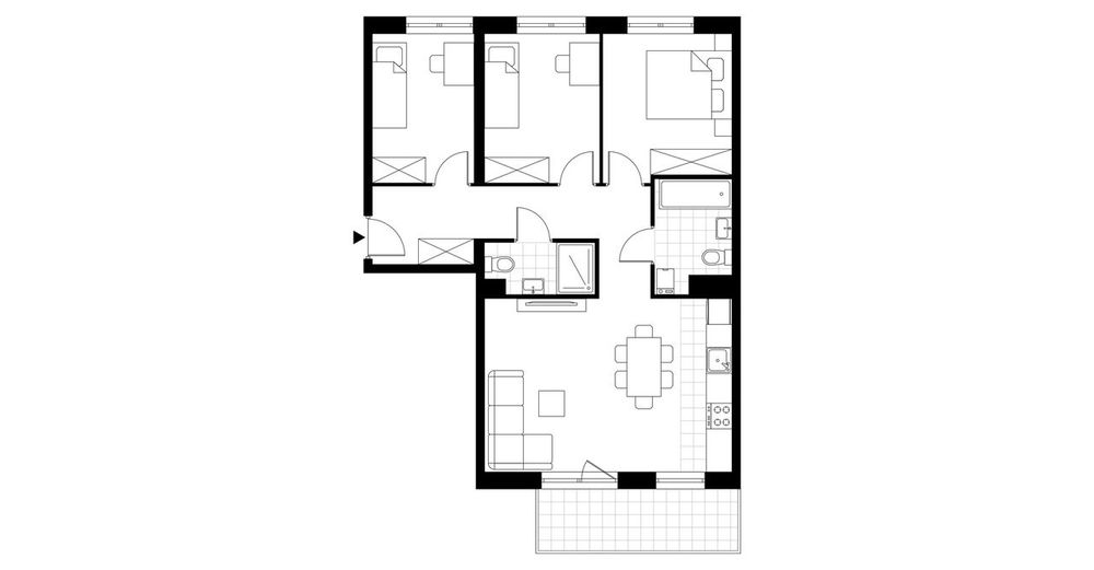 4-pokojowe mieszkanie 68m2 + balkon Bezpośrednio
