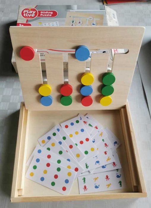 Układanka drewniane puzzle przesuwna