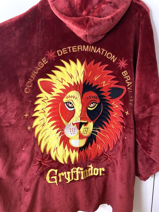 Bluza ciepła puszysta luźna one size hoodie Harry Potter Gryffindor