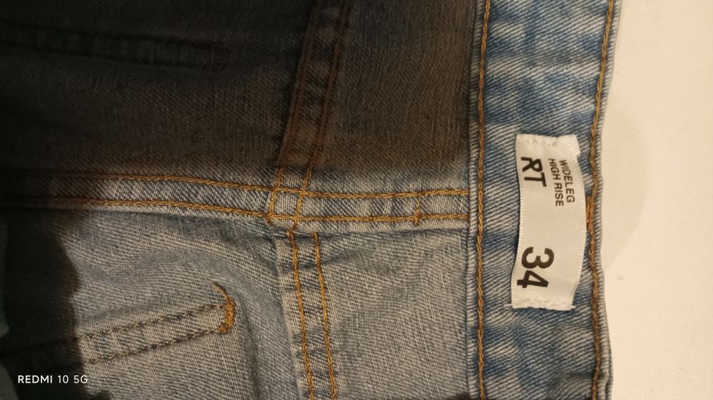 Jeans cargo de ganga azul