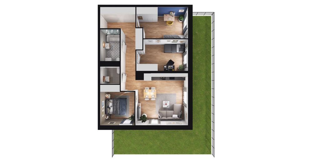 4-pokojowe mieszkanie 71m2 + balkon
