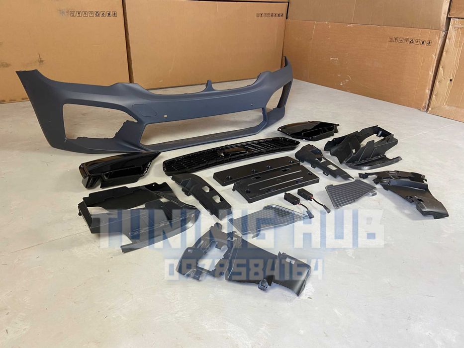 бампер bmw g30 m5 f90 (дорест в стиле рест) бмв г30 ф90 без замены фар