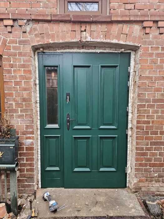 Drzwi zewnętrzne drewniane transport gratis pomiar montaż dotacja