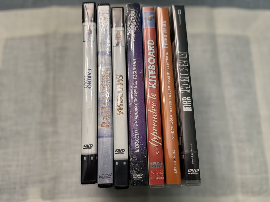 Pack de dvds diversos maioritariamente de fitness