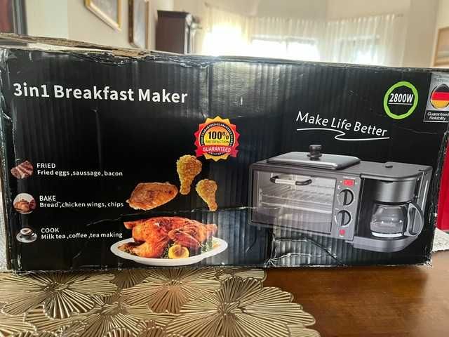Breakfast Maker 3w1 – opiekacz, mini piekarnik i ekspres do kawy