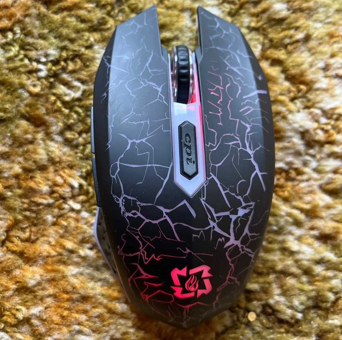 Беспроводная мишка Bluetooth 5.2 RGB мышь 2.4G, тихая игровая 6 кноп.