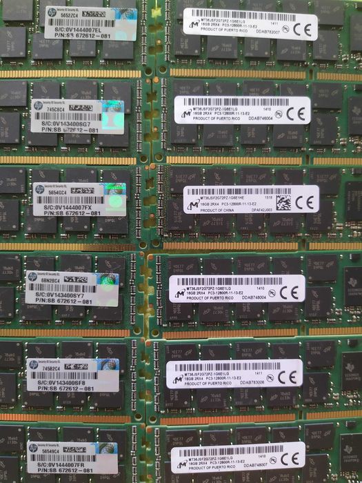 Серверна пам'ять DDR3 16Gb Micron/HP 2Rx4 PC3-12800R-11-13-E2 1600MHz