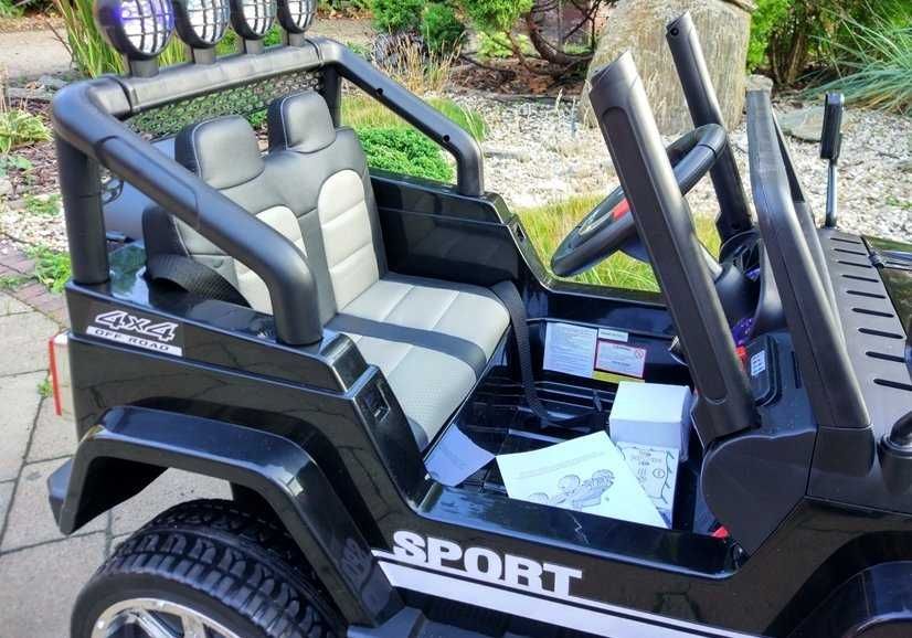 Auto na akumulator DUŻY JEEP DLA DZIECI 4x4 S2388 czarny