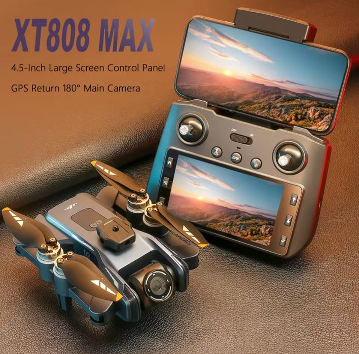 Акція!!!XT808 GPS WiFi 8K HD пульт з РК дисплеєм квадрокоптер
