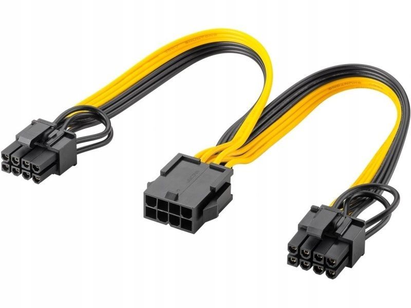 kabel zasilający goobay 0,23 m złącza do kart graficznych