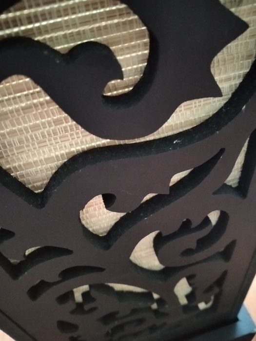 Винтажная лампа ( ночник), резьба, дерево