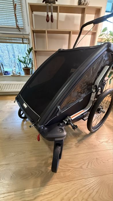 Przyczepka rowerowa, dziecięca -  Thule Chariot Sport 2 Double czarna
