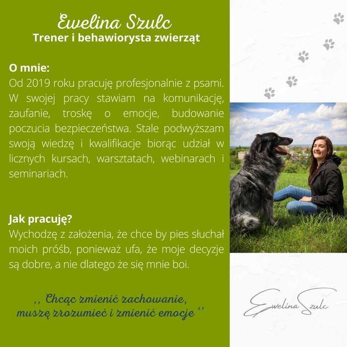Behawiorysta/ Trener psów / Zoopsycholog - PROMOCJA