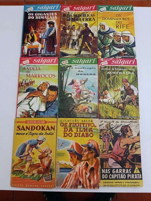 66 Livros Col. Tigre, Águia, Salgari, Pisca-Pisca, em Banda Dese