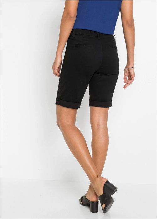 B.P.C bermudy damskie czarne ze stretchem r.42