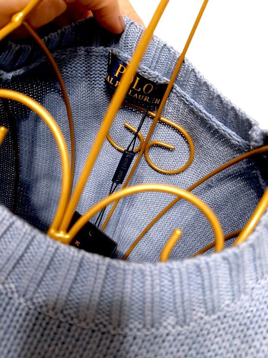Sweter sweterek Ralph Lauren Polo miś merino wełna M