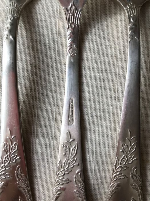 15 шт Столові вилки, виделки. Мельхіор УРСР. Мельхиор МНЦ