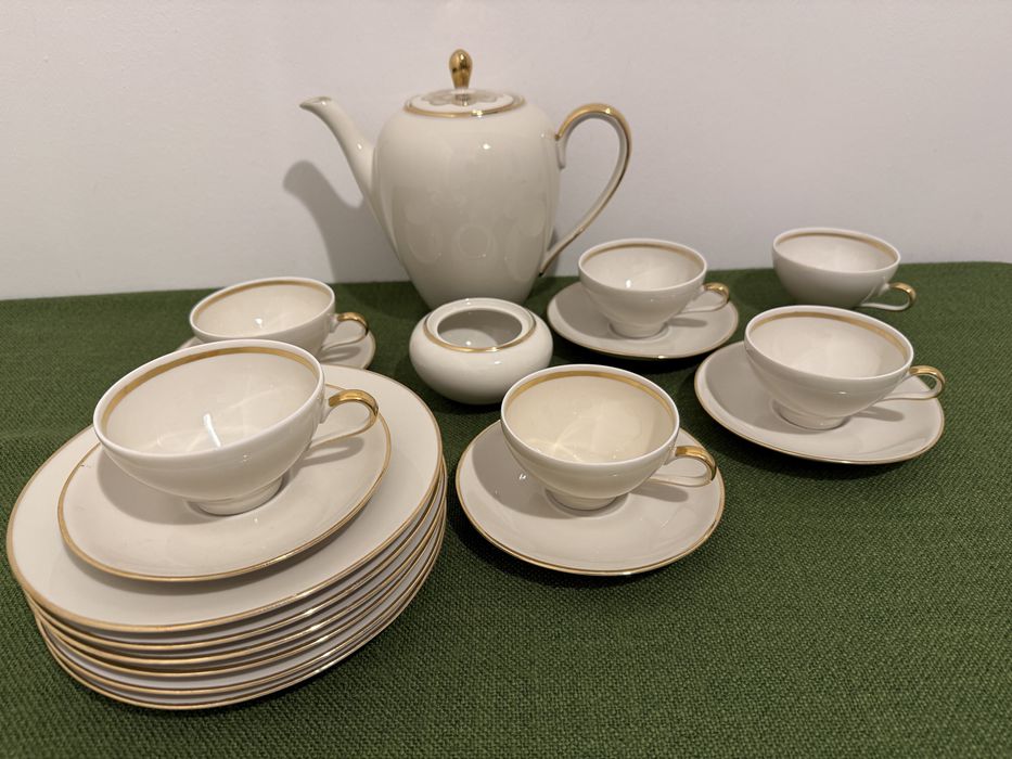 Bawarska porcelana dzbanek filiżanki talerze