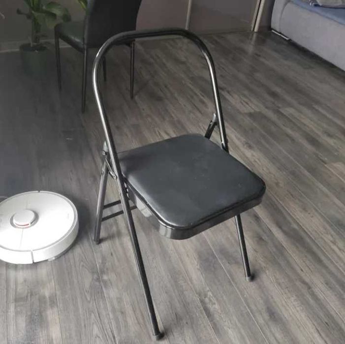 Krzesło do jogi, czarne, solidne