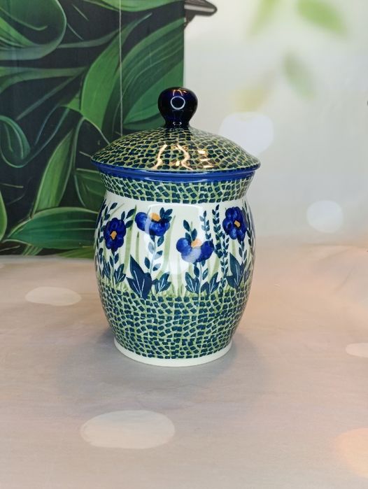 Pojemnik na sypkie ceramiczny duży 1litr ceramika Bolesławiec