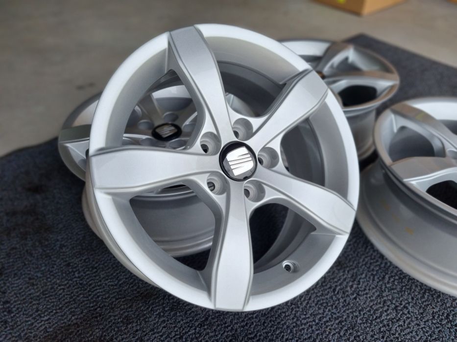 Seat 15" Nowe Felgi aluminiowe 5x100 Leon Ibiza Cordoba Toledo