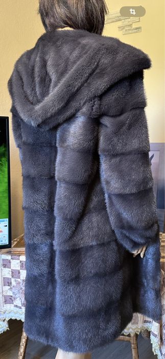 Рр 48.  Норковая шуба ‘сирень’ Италия! !