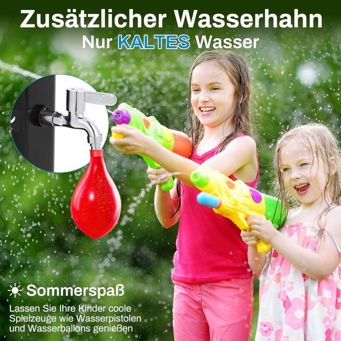 Nowa deszczownica / 40L / prysznic ogrodowy / z kranem / wąż / A3235!