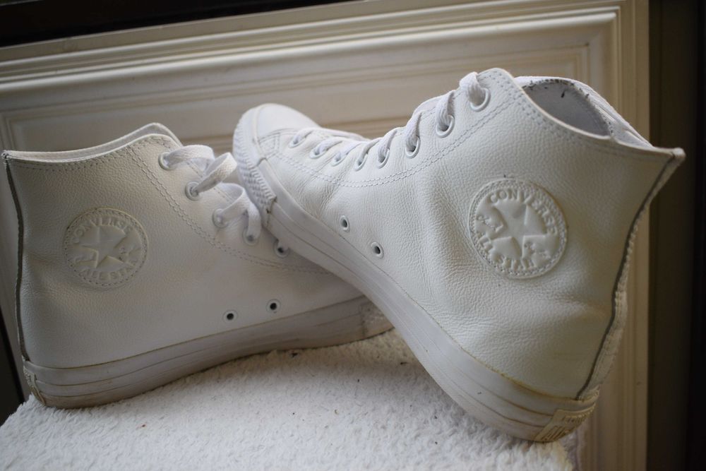 кожаные кеды кроссовки туфли хайтопы Конверс Converse р.44 28.5 см