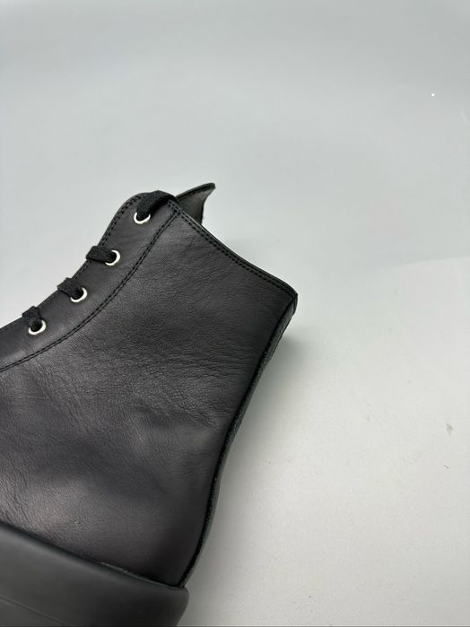 Rick Owens Ramones Mega Bumper Black High Leather/size 38-44