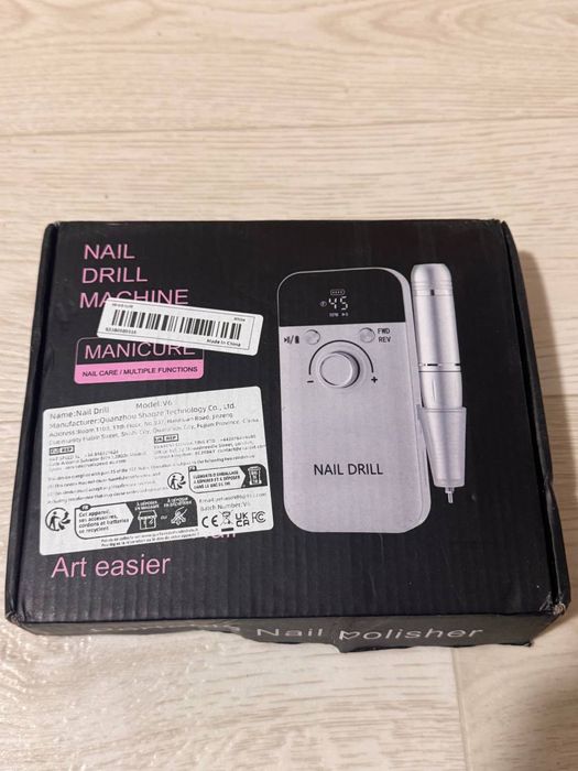 Фрезер для маникюра, с дисплеем, набор насадок акумуляторный